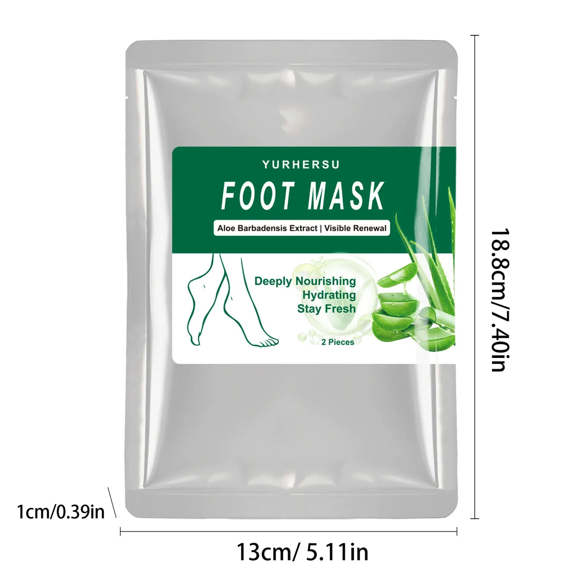 Aloe Vera Exfoliating Foot Mask Socks – Moisturizing Treatment