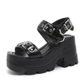 Women's Punk Platform Wedge Sandals – Hollowed-Out High Heels