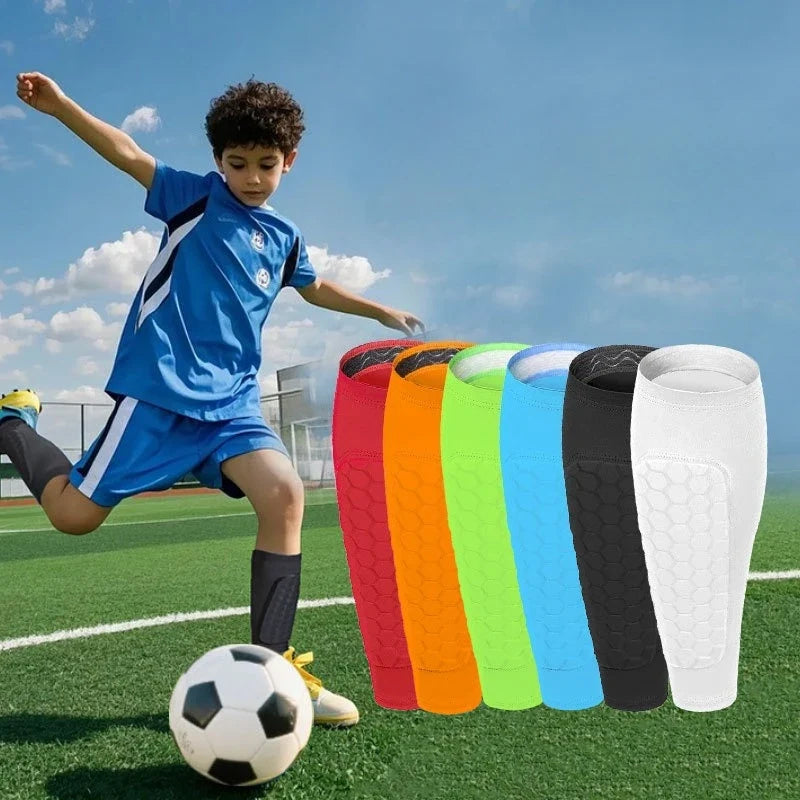 Soccer Shin Guards Calf Compression Sleeve | Youth & Adult