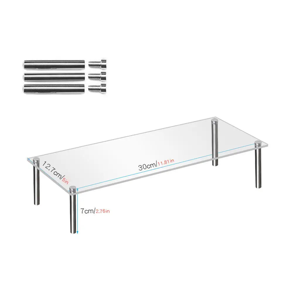 Stainless Steel Stand Acrylic Display Stands Clear Shelf Cupcake