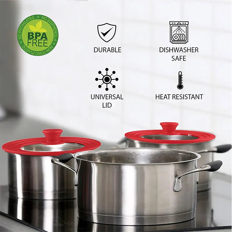 PGY Tempered Glass Pot Lid – Silicone Rim & Cool-Touch Handle