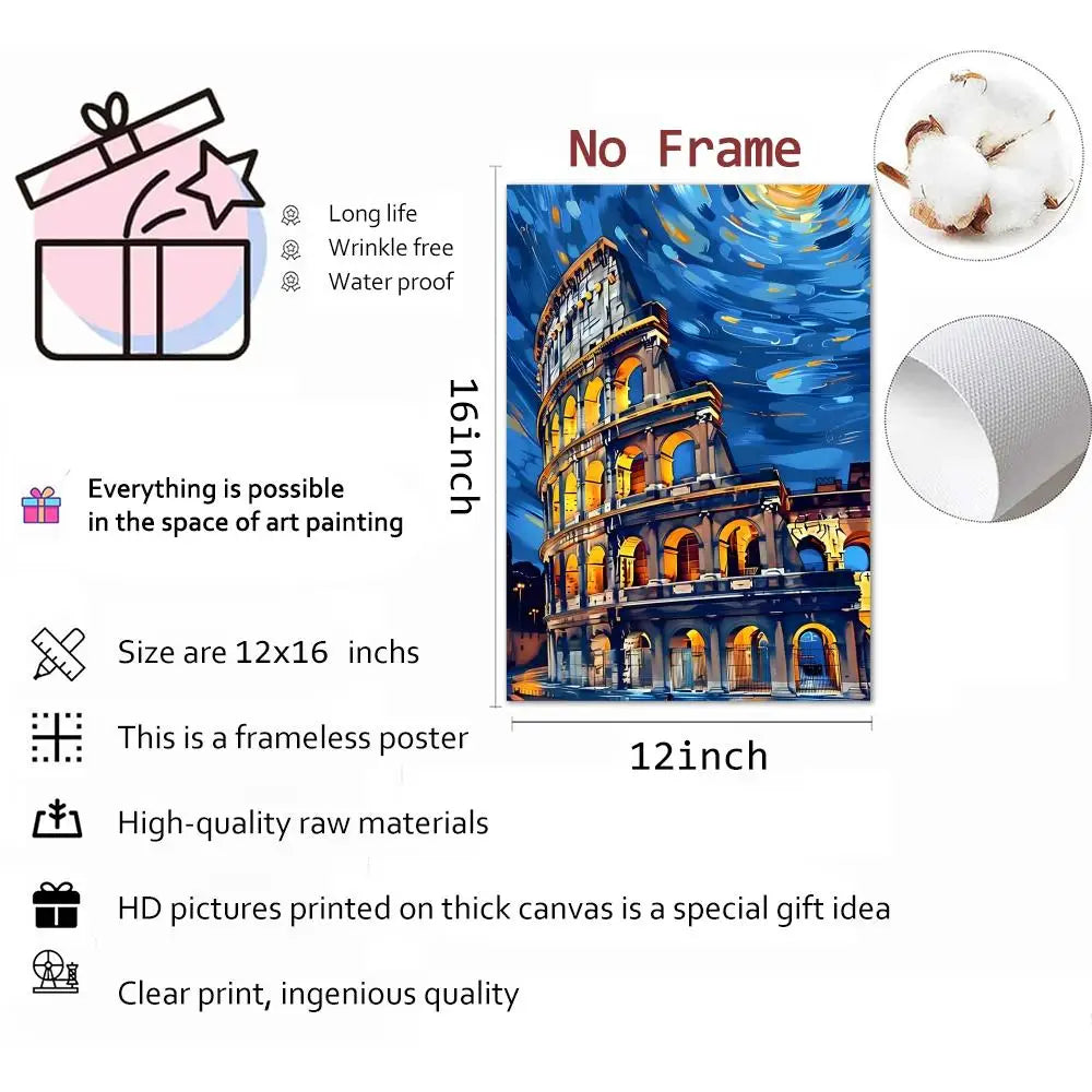Van Gogh Blue Style HD Canvas Wall Art Print – Home Decor
