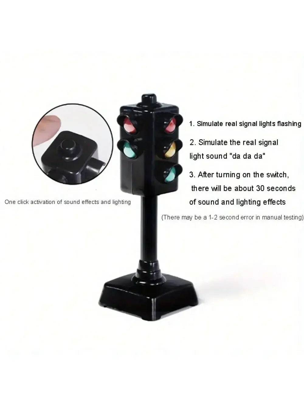 Traffic Light Signs Toy Lamp Base Simulation Road Safety Home