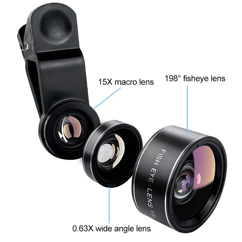 Macro Lens Mobile Fish Eye Phone Camera Fisheye Wide Angle Smartphone