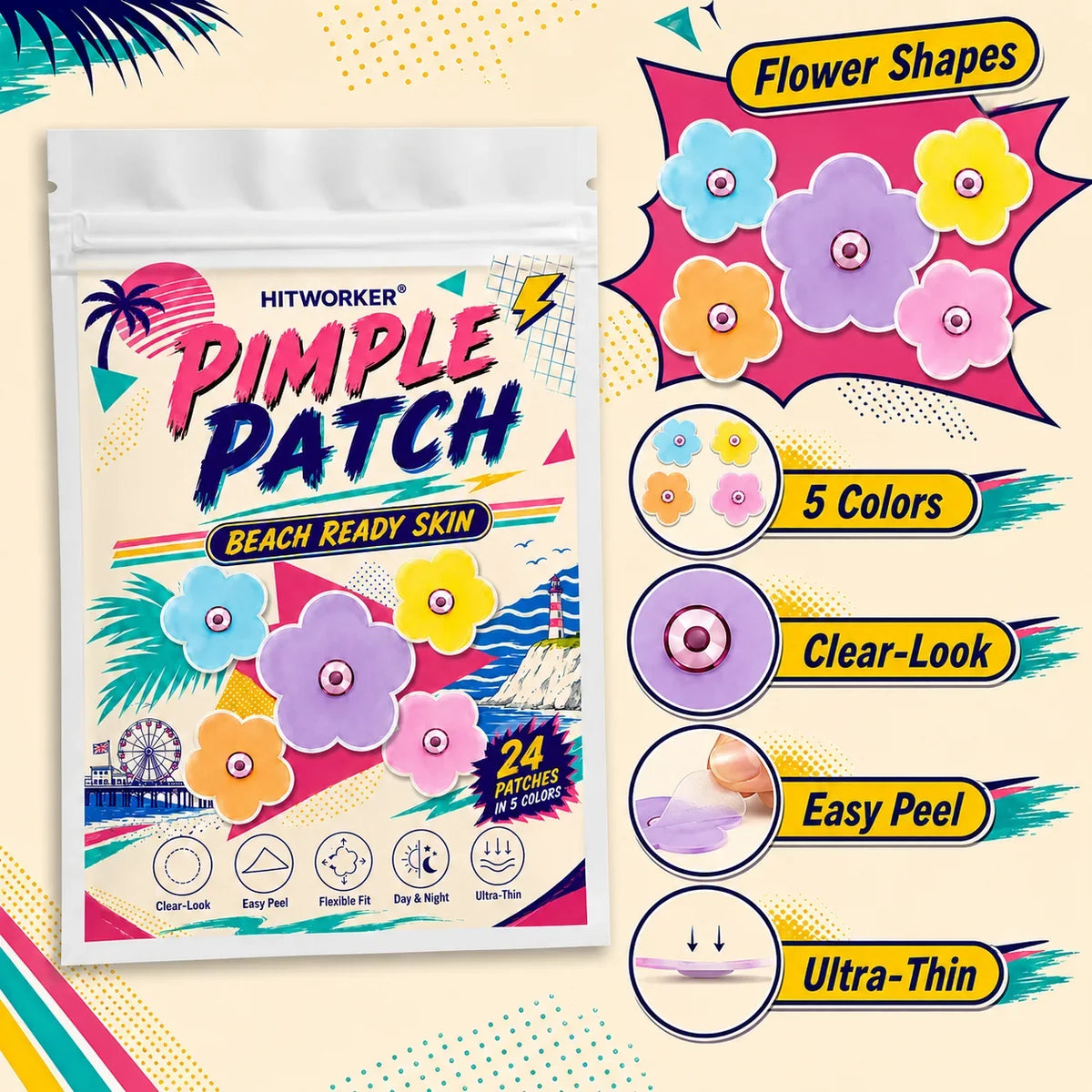 Flower Hydrocolloid Spot Patches 50/125pcs – Cute Blemish Stickers
