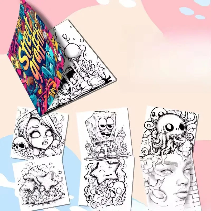 Street Graffiti Colouring Book Adult Picture