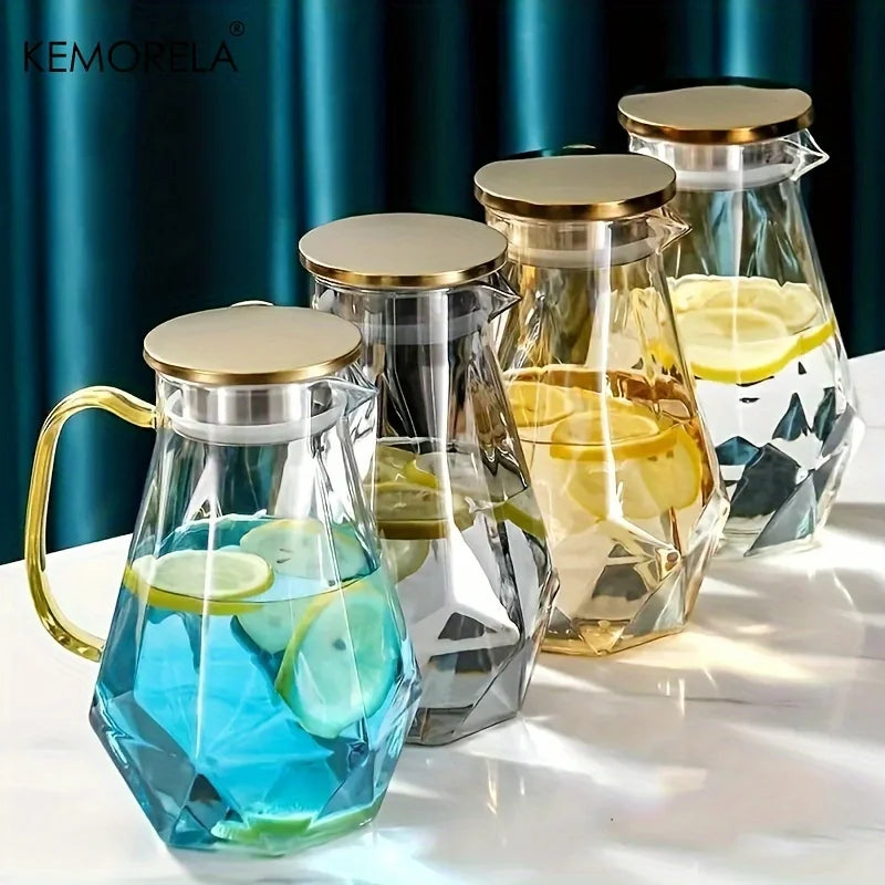 Diamond Texture Glass Teapot & Water Carafe | KEMORELA