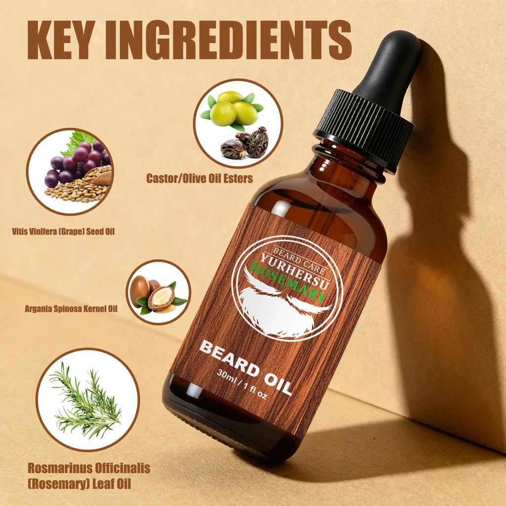 Organic Rosemary Jojoba Beard Oil – Lightweight & Non-Greasy 30ml