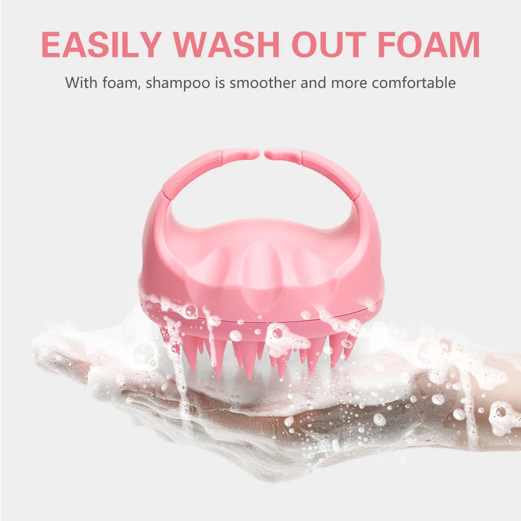 Silicone Scalp Massager Deep Cleansing Shampoo Brush