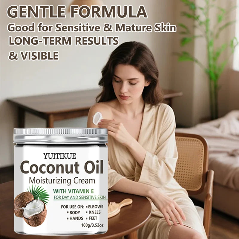 YUITIKUE Coconut Oil Body Cream – 24H Moisturizer 100g