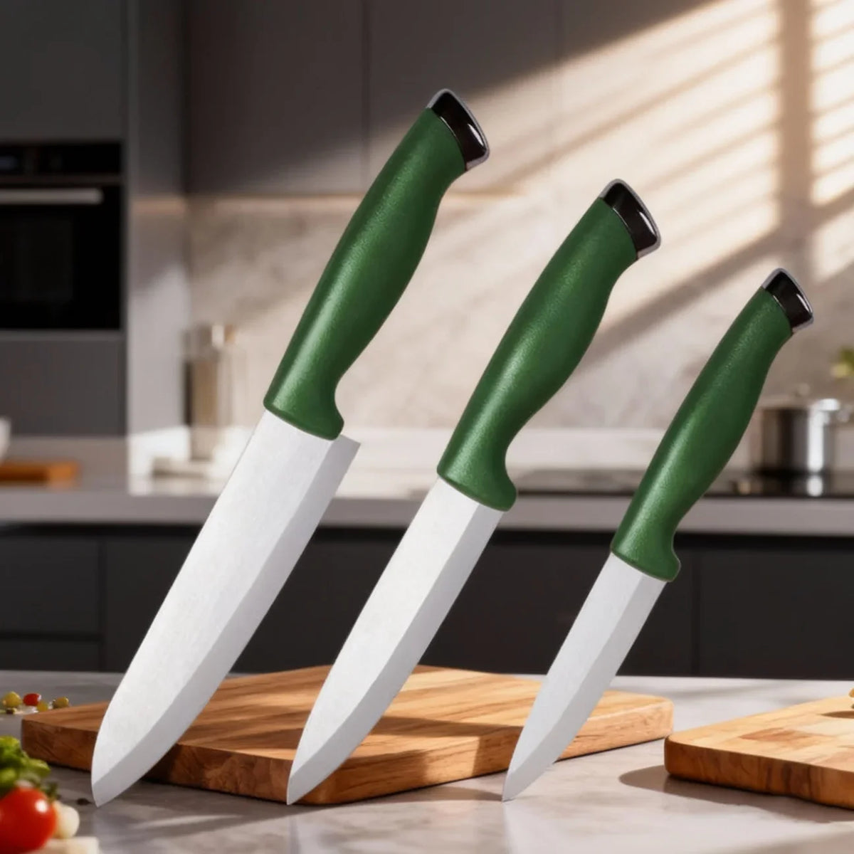 Ceramic Chef Knife Set with Covers – Fruit & Meat Kitchen Knives