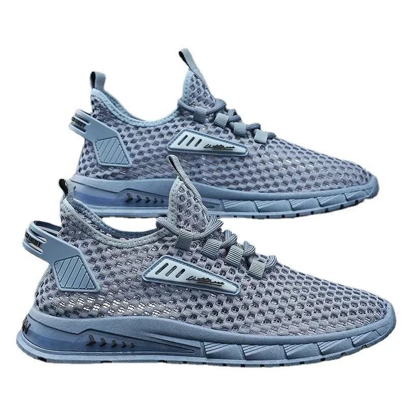YBQJOO Men's Breathable Mesh Sneakers – Soft Sole Casual Shoes