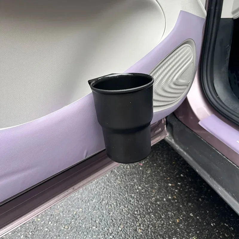 Multifunctional Car Cup Holder – Phone & Trash Organizer