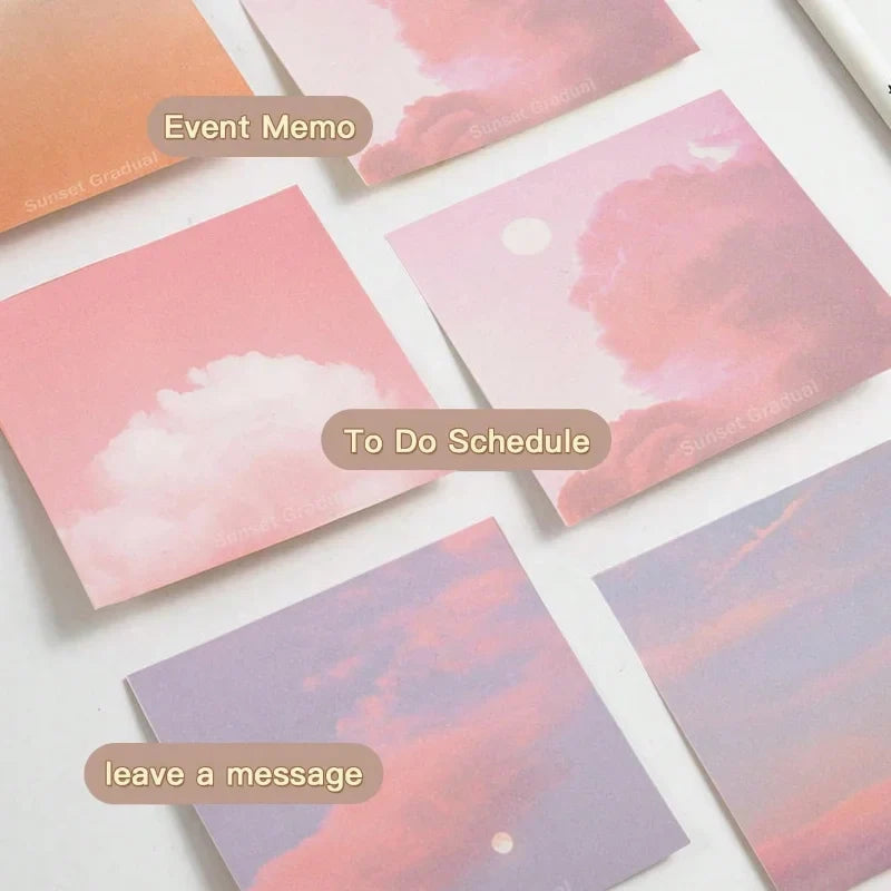 Gradient Sticky Notes Pink to Purple – Self-Adhesive Memo Pads
