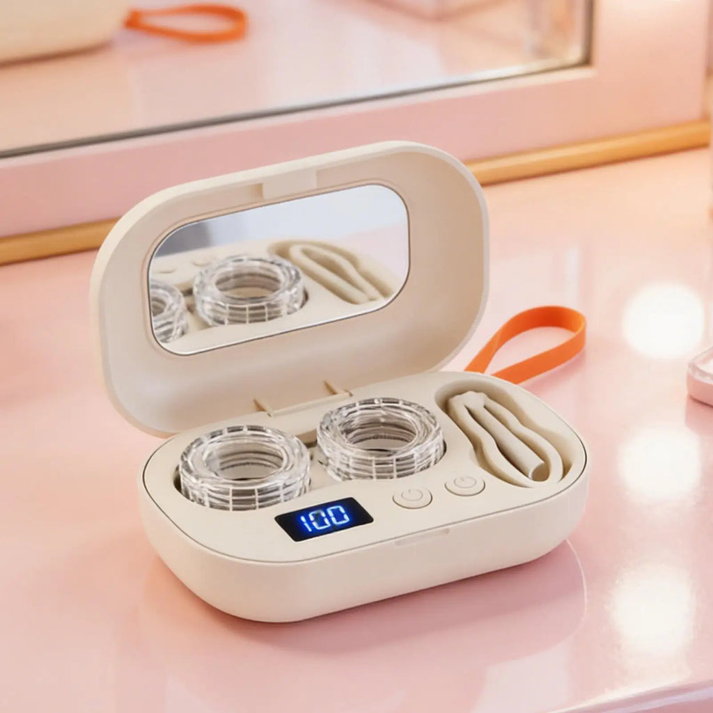 Ultrasonic Contact Lens Cleaner – Portable Electric Case