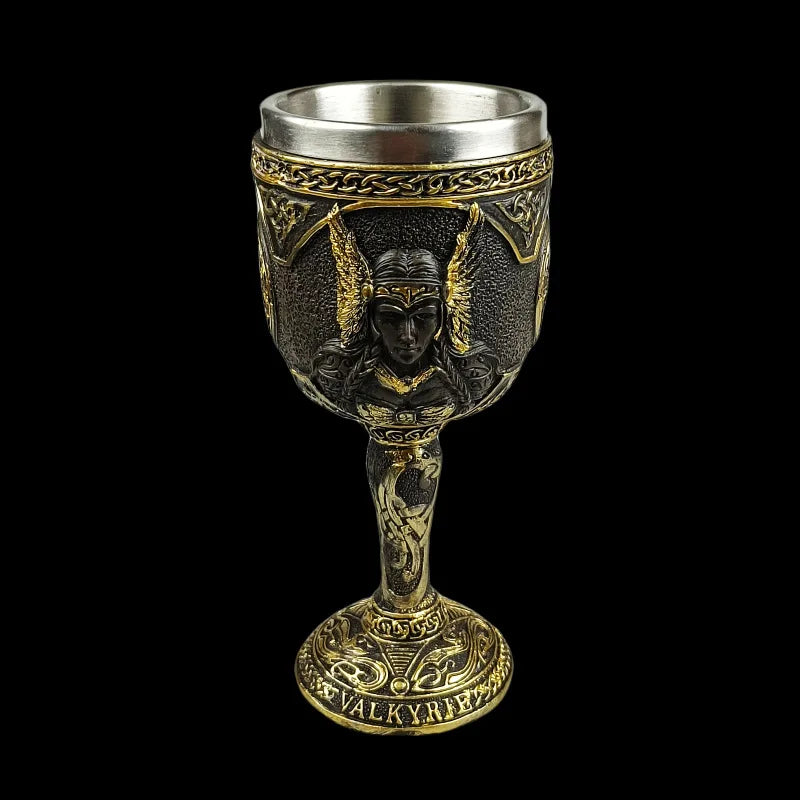 Medieval Retro Norse Mythology Viking Goddess Stainless Steel Resin