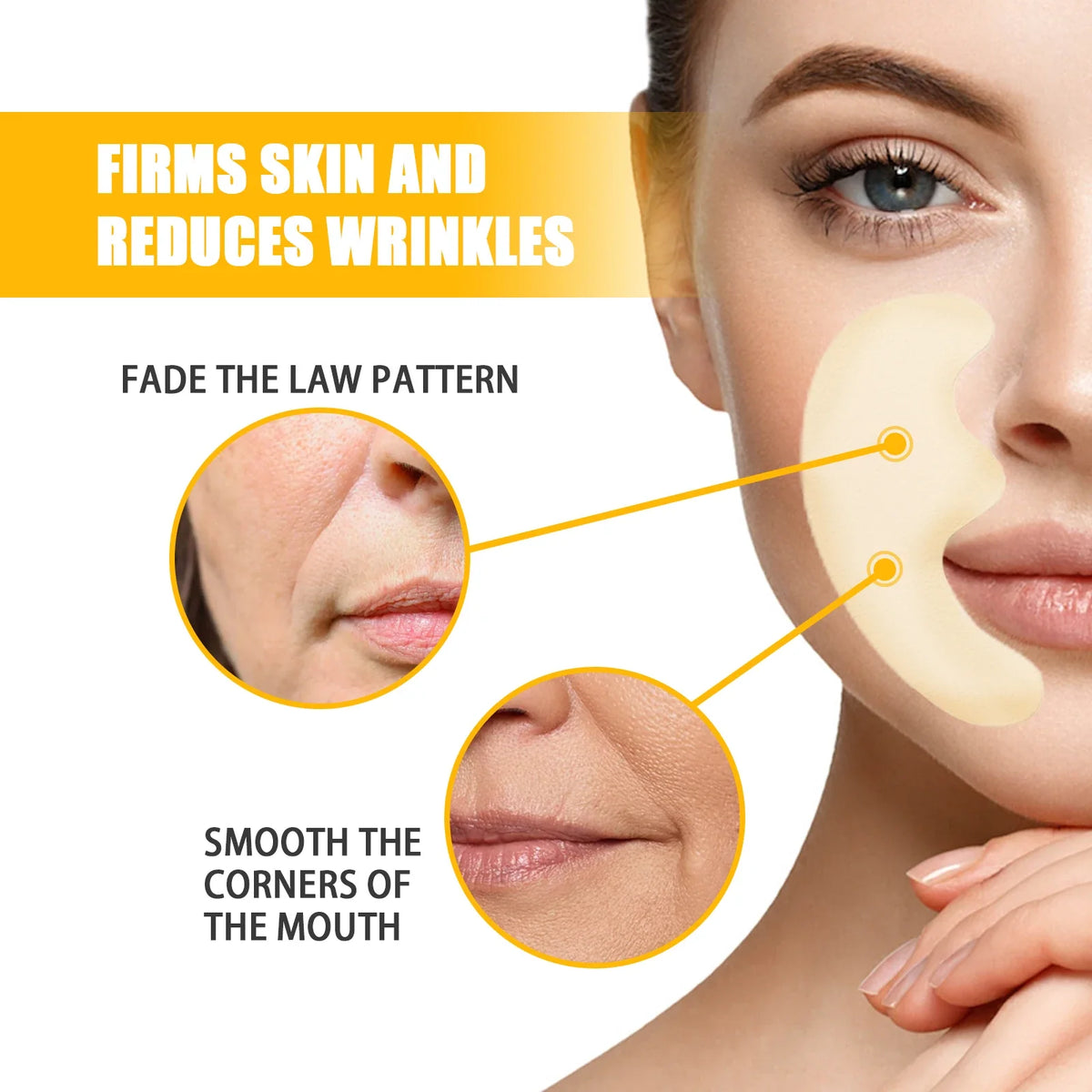 Hydrogel Collagen Smile Line Patches – Anti-Wrinkle Lifting (10pc)