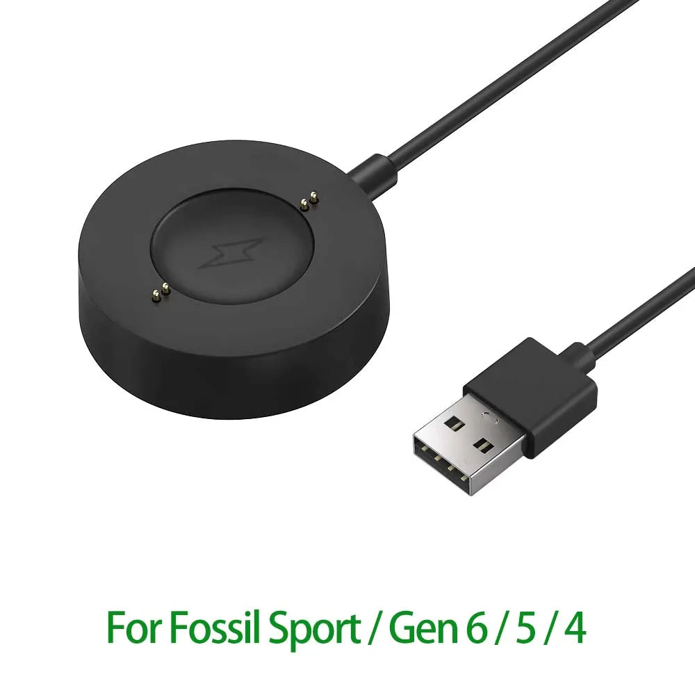 1M USB Charger Cable for Fossil Gen 6/5/4/SE Sport & Emporio Armani