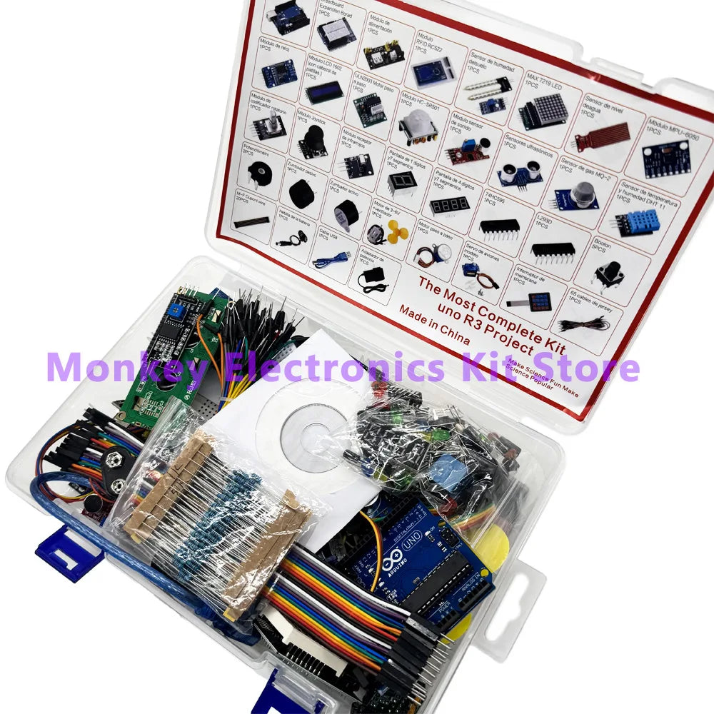 Complete Arduino Uno R3 Learning Kit – ATmega328P DIY Electronics