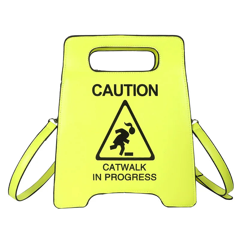Novelty "Catwalk in Progress" PU Leather Crossbody Bag