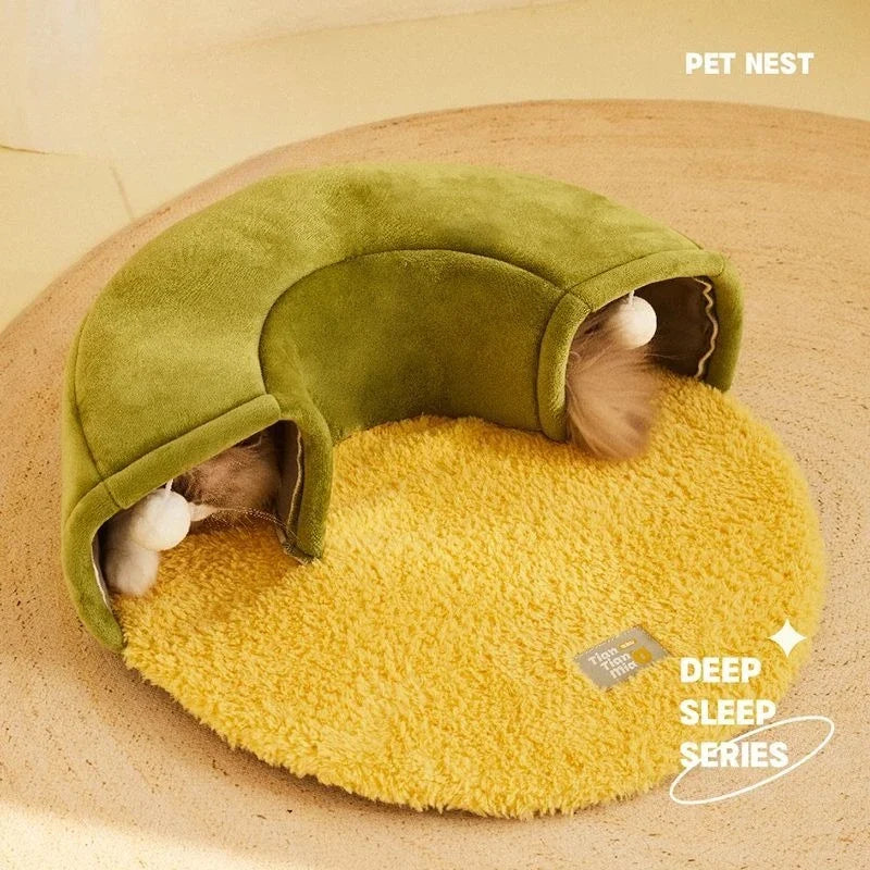 Winter Warm Cat Bed Dog Sleeping Plush Princess Dopamine Little Nest