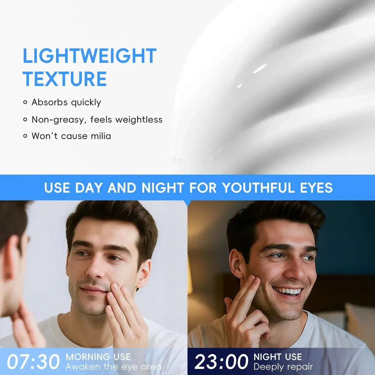 LAIKOU Men's Eye Cream 20g | 3D Roller Ball Hydrating & Firming