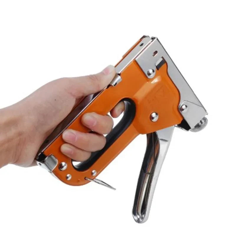 Heavy Duty 3-in-1 Manual Staple Gun Brad Nailer Alloy Steel