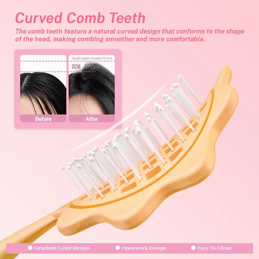 Gradient Sunflower Hairbrush | Detangling Scalp Massage Comb