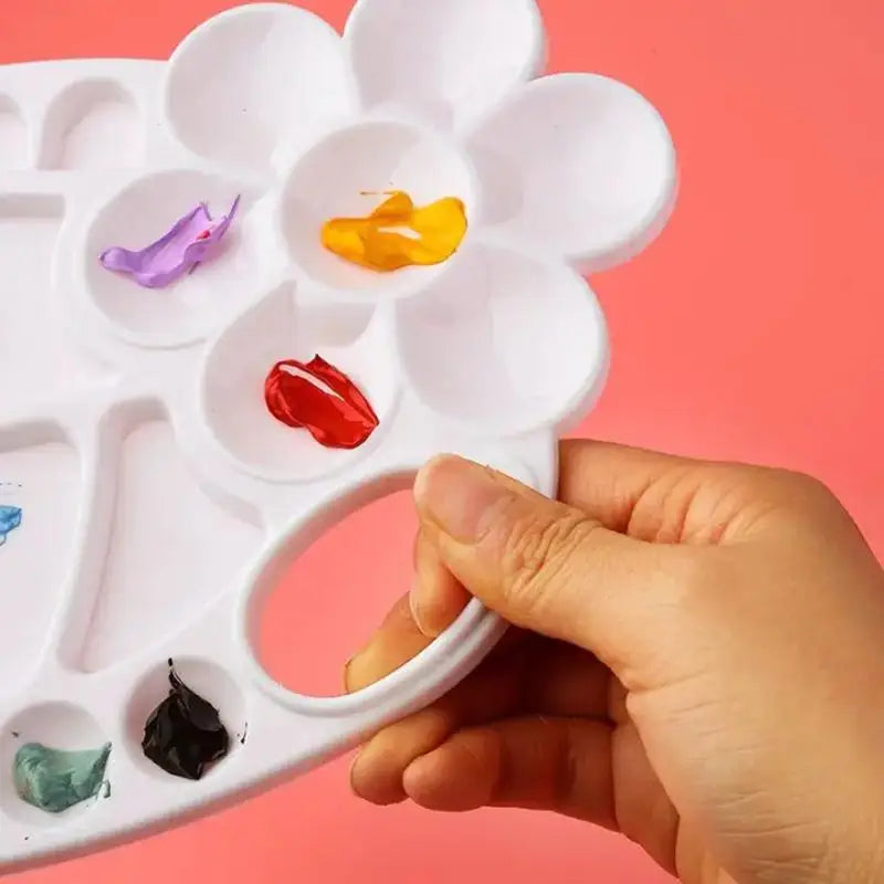 Clover Shaped Paint Mixing Palette – Multi-Grid Artist Palette