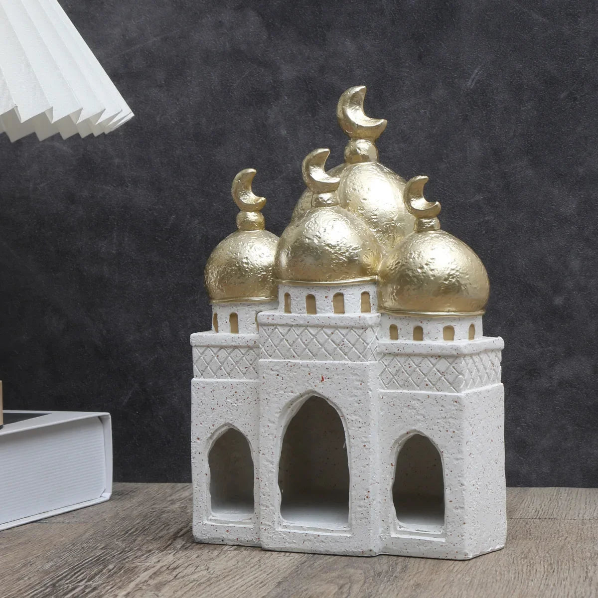 Middle Eastern Castle Moon Tower Resin Statue | Home Decor