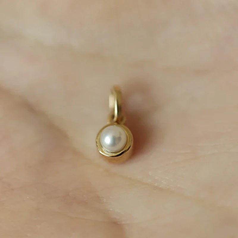 Huitan Gold Simulated Pearl Pendant Necklace – Bridal Wedding