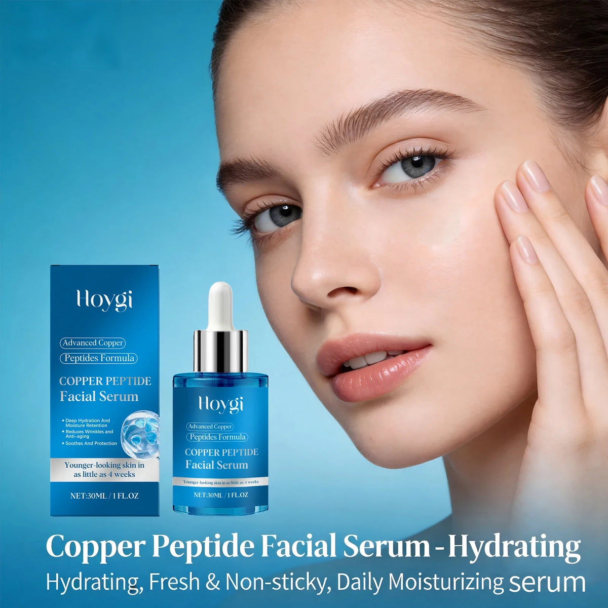 Hoygi Copper Peptide Facial Serum Firming Lifting Fade Fine Lines