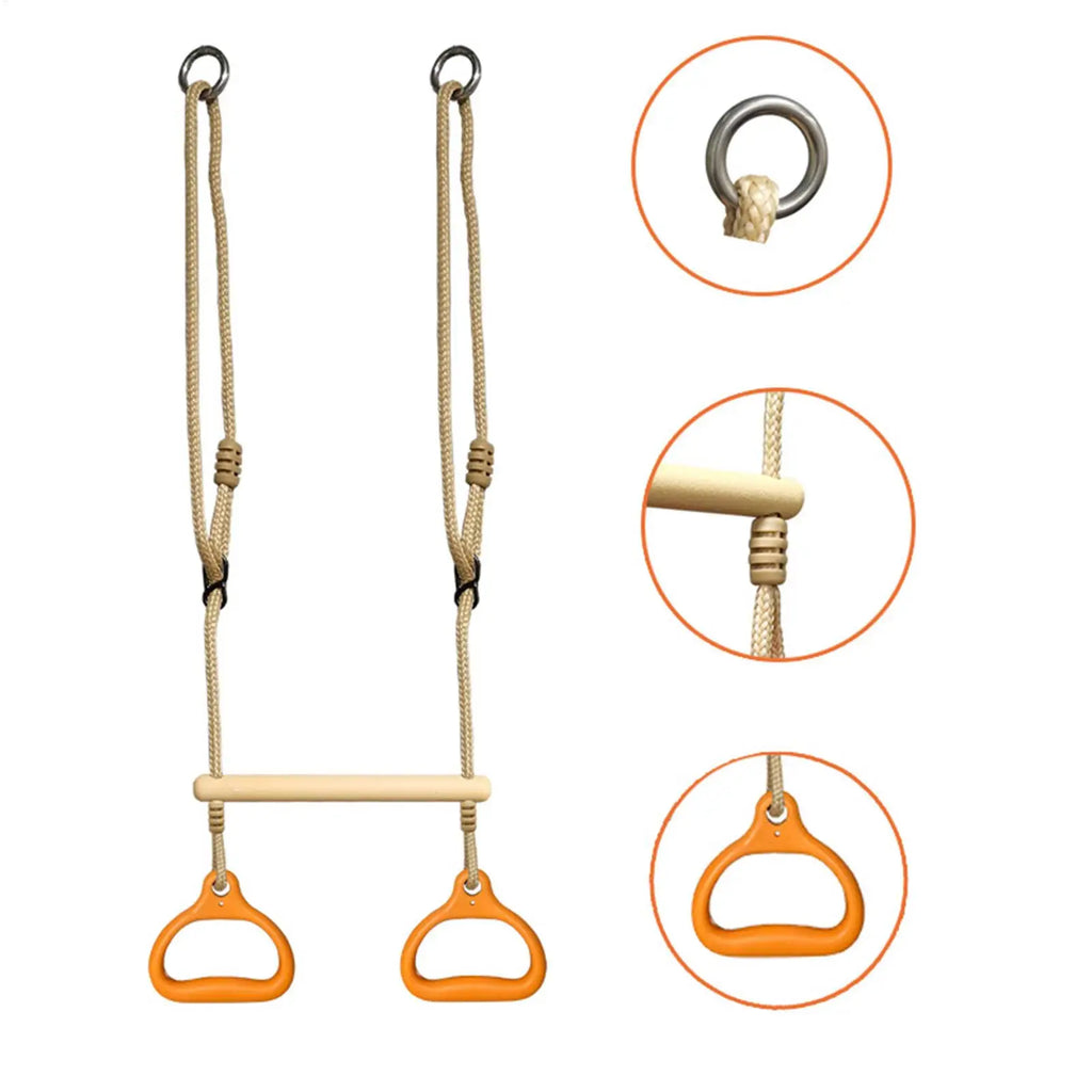 Ergonomic Monkey Bar Trapeze Swing for Kids & Adults