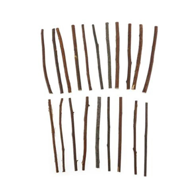 Miniature Wooden Sticks Fairy Garden Plant Support DIY Natural Craft