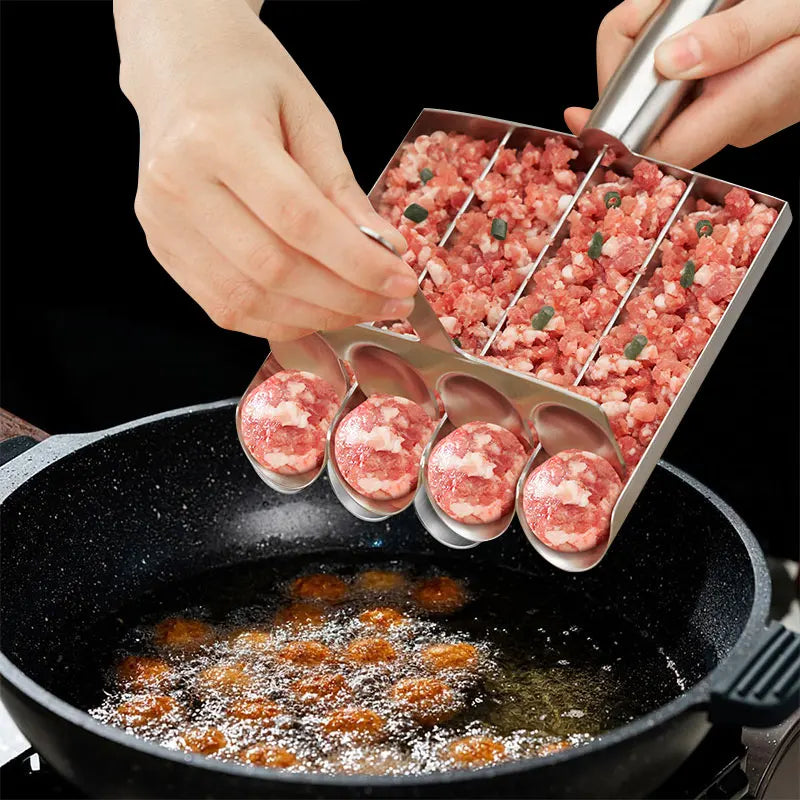 Stainless Steel Meatball Maker with Cutting Spade | 2/4 Scoop
