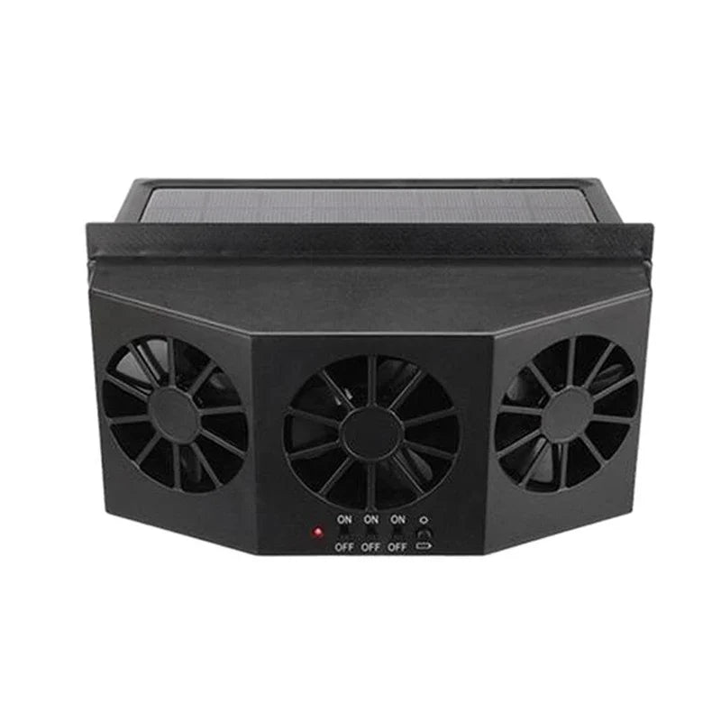 Solar Powered Car Window Exhaust Fan | Auto Ventilation Cooler