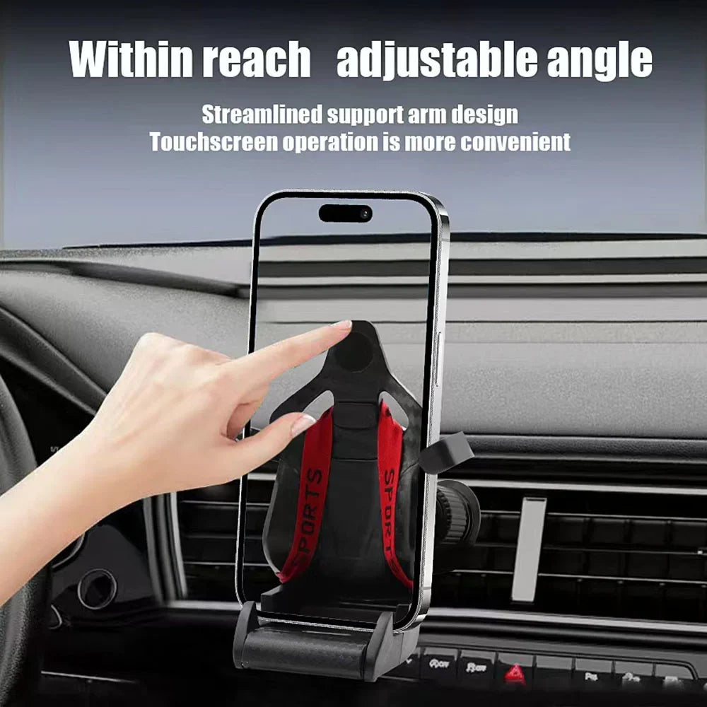 Racing Seat Car Phone Holder Suction Cup Mount | Universal Fit