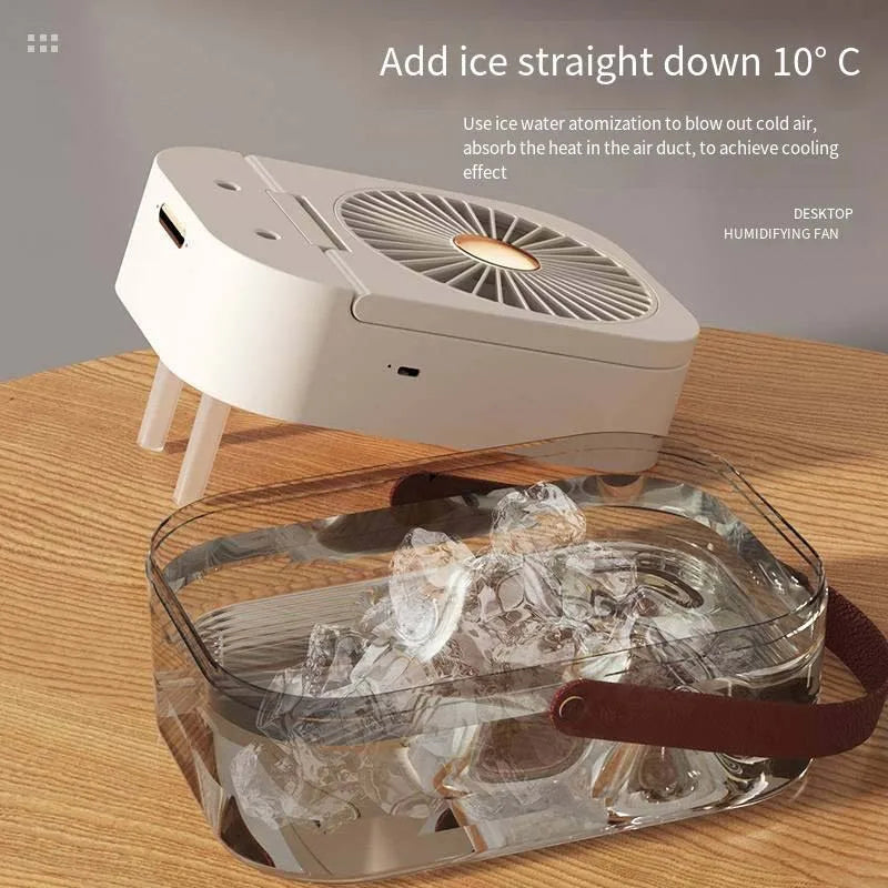 ROFAELEC 2-in-1 Humidifier Cooling Fan 2.5L | Remote & Night Light
