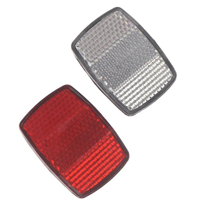 Bicycle Front & Rear Plastic Reflector – Bike Safety Warning