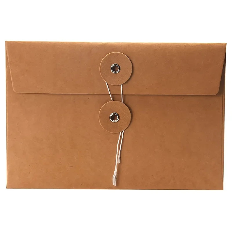 20 Retro Brown Kraft Paper Envelopes – Vintage Style Pack