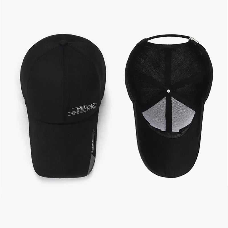 2026 Fashion Line Baseball Cap Men Sports Hat Fish Outdoor Long Visor