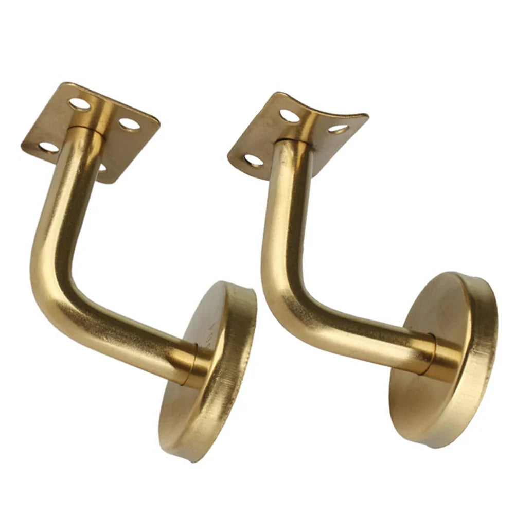 Gold Stair Handrail Bracket | Wall-Mounted Balustrade Support