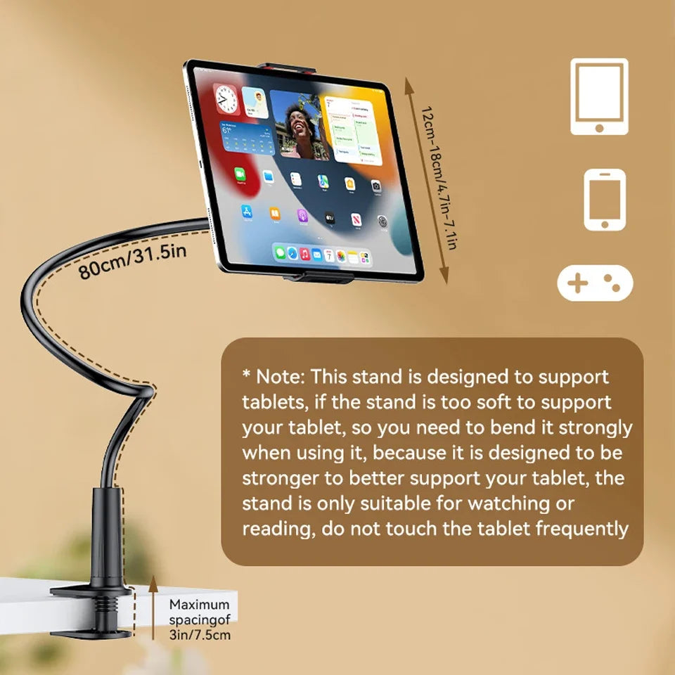 Universal 360° Adjustable Phone Holder Clip Stand – Bed & Desk