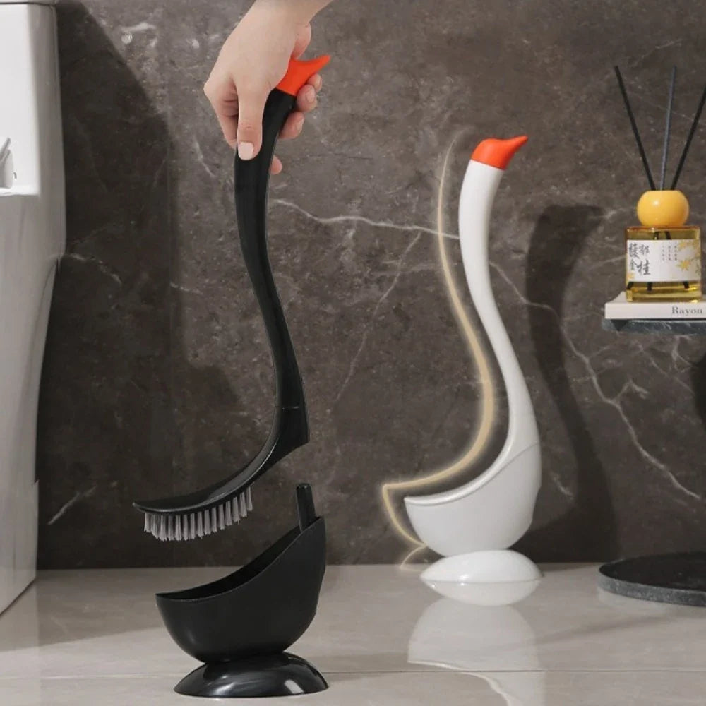 Swan Toilet Brush Set – Cute Long-Handle Bathroom Cleaner