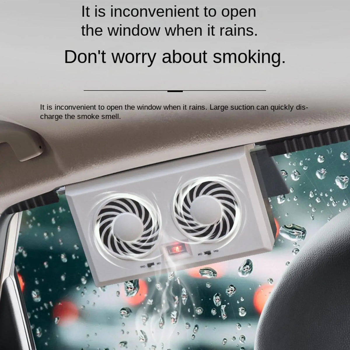 Solar Powered Car Window Fan – Dual-Head Cooling Ventilator