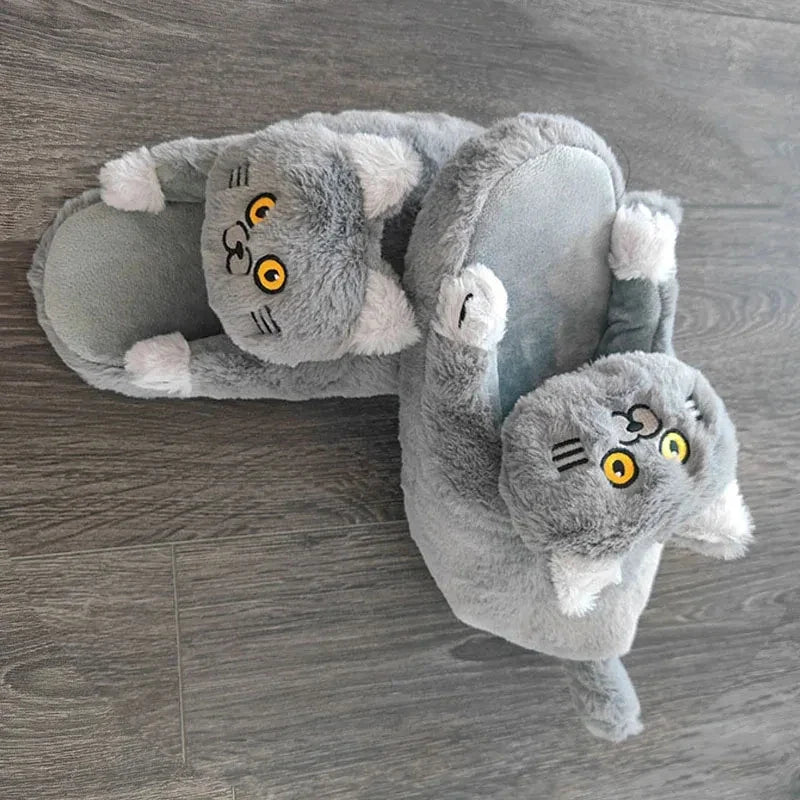 Women's Fluffy Fur Slippers – Warm Cosy Indoor House Shoes
