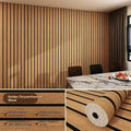 Brown Grid Peel & Stick Wallpaper | Waterproof Faux Plaid PVC