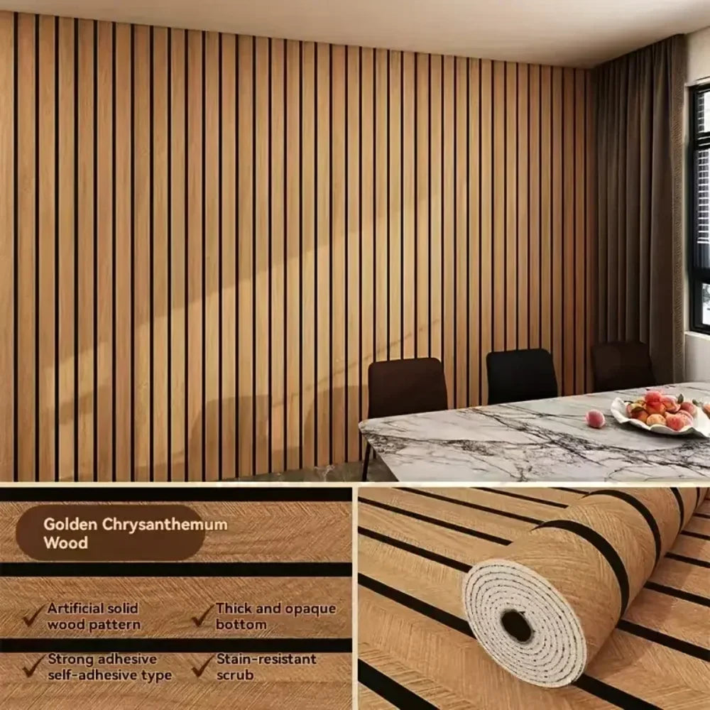 Brown Grid Peel & Stick Wallpaper | Waterproof Faux Plaid PVC