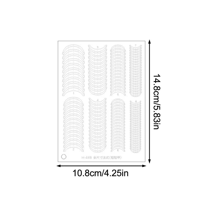 French Nail Stencil Stickers – Hollow Tip Guide Templates