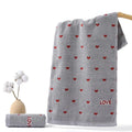 Soft Quick-Dry Cotton Face Towel | Heart Pattern Fingertip Towel